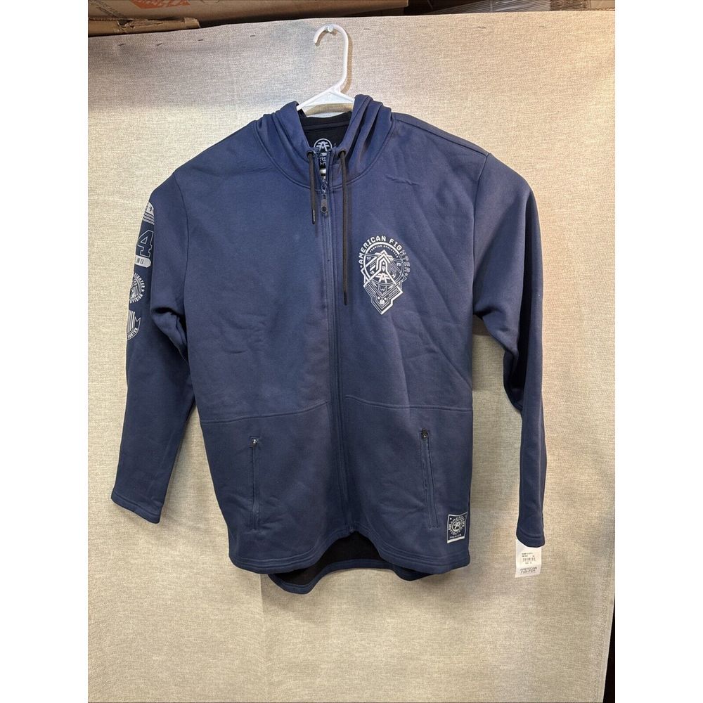 Extra large American fighter zip‎ jacket with pockets, Navy Blue, MMA, NWT